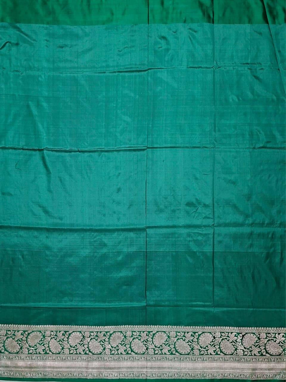 Purple Banarasi Silk Saree with Silver Leaf Motifs