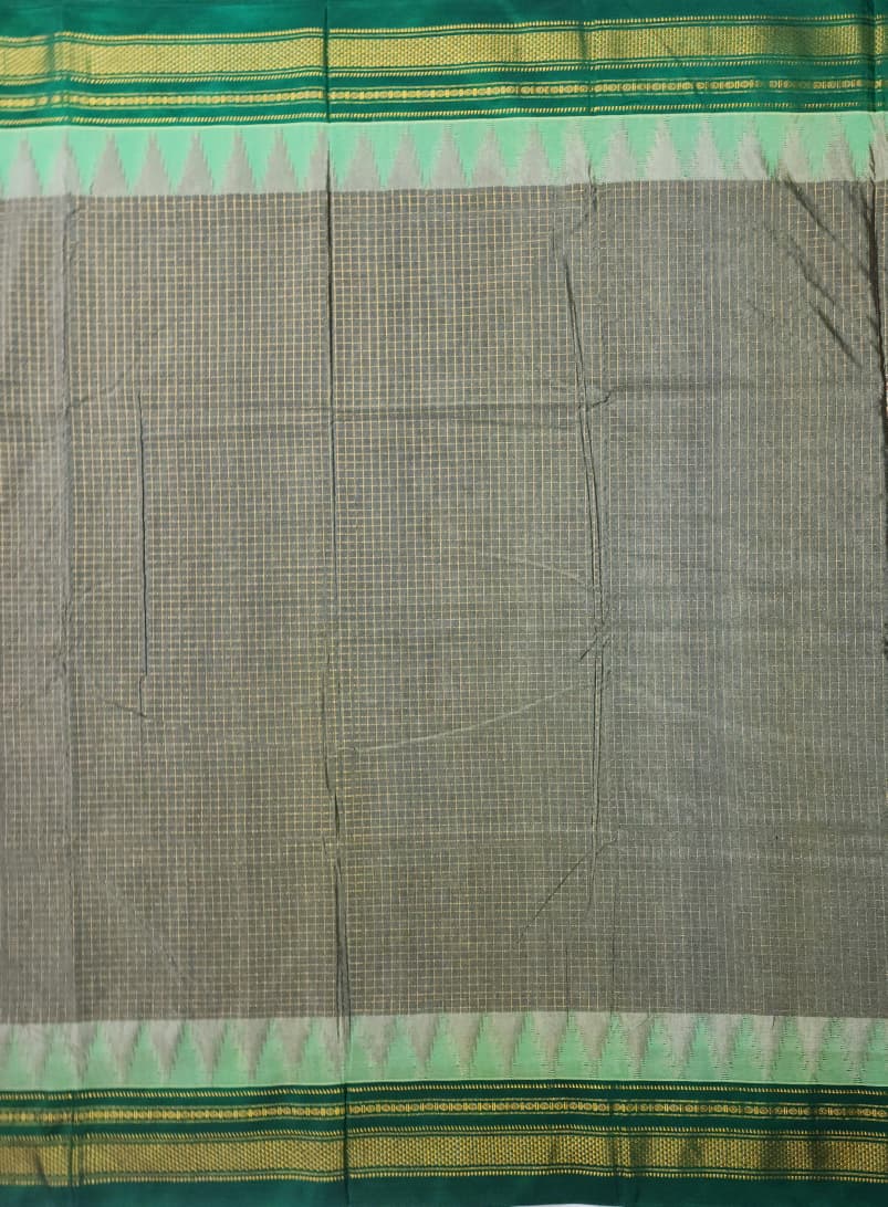 Olive–Brown Jari Chadarang Ilkal Saree