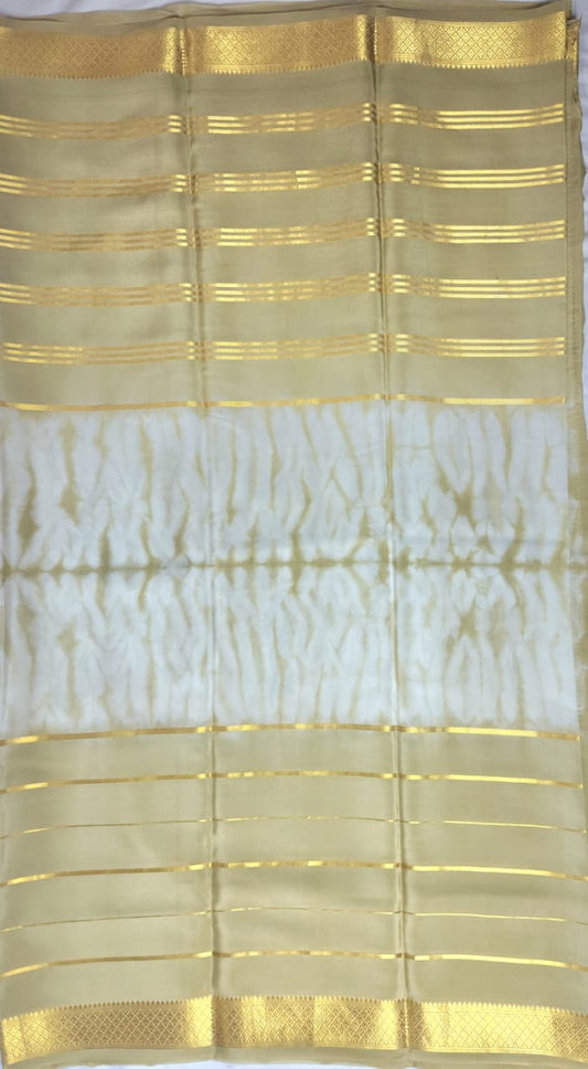Golden Aura – Mysore Silk Shibori Saree