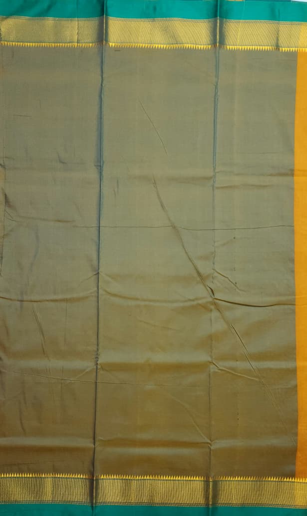 Mustard Ochre Ilkal Kasuti Cotton Saree