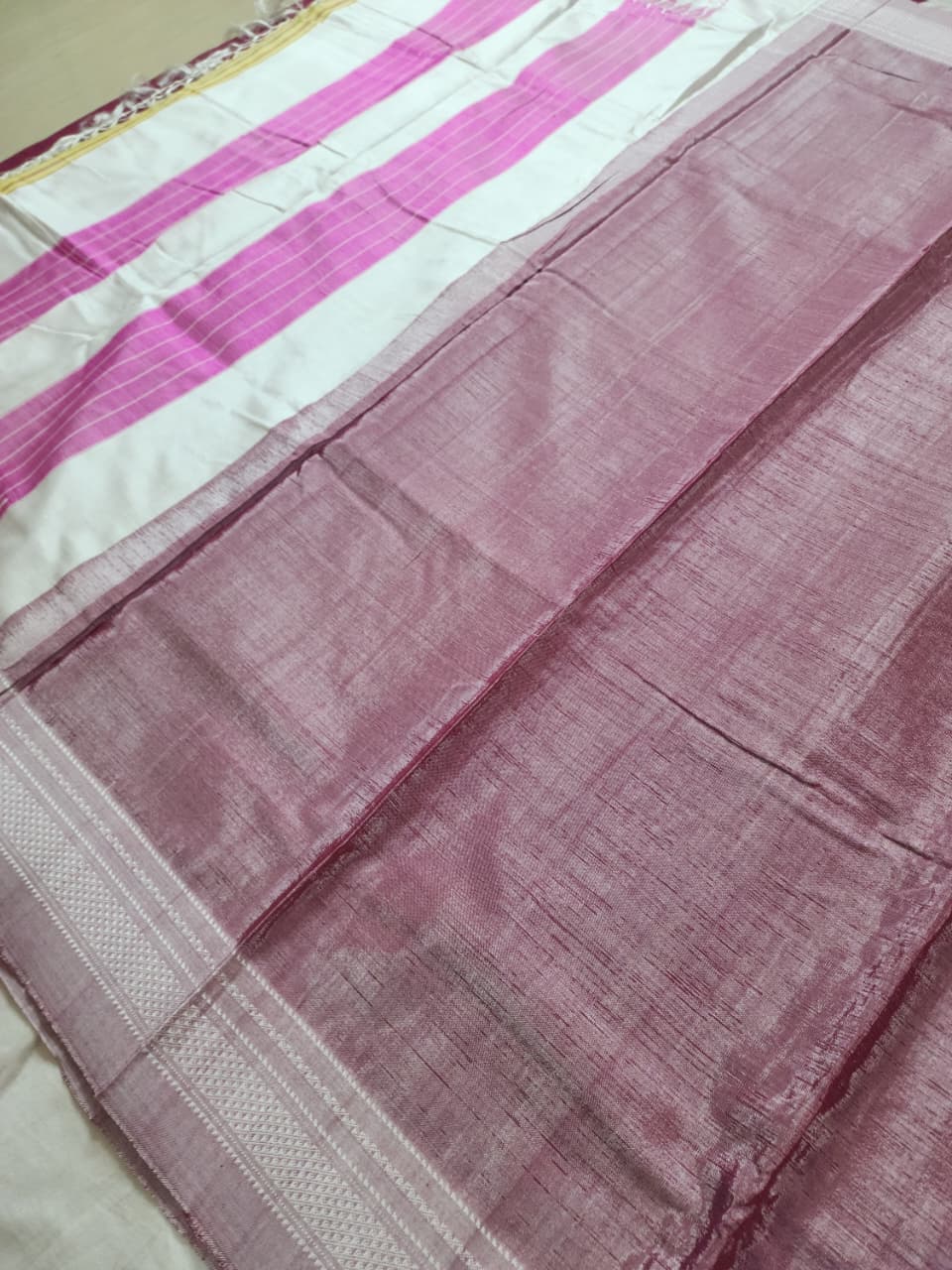 Dusty Pink Ilkal Cotton Saree