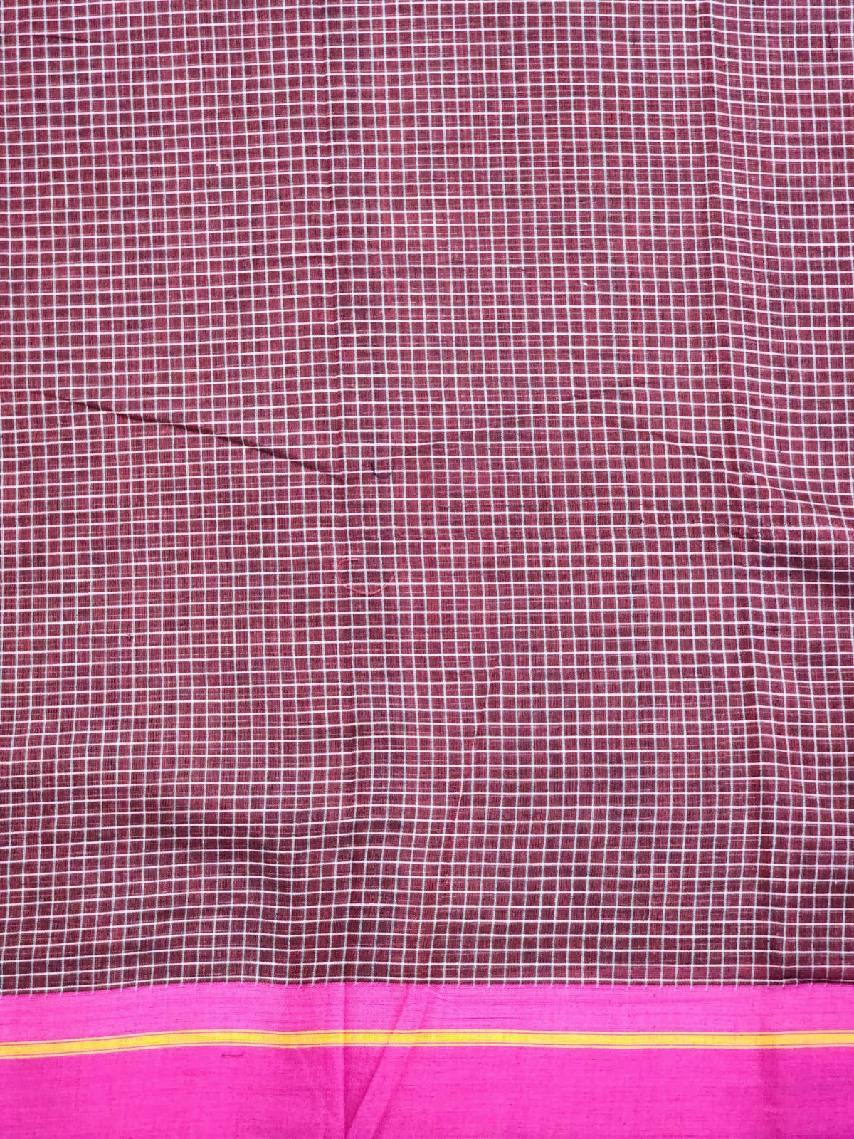 Maroon Checks Patteda Anchu Ilkal Saree