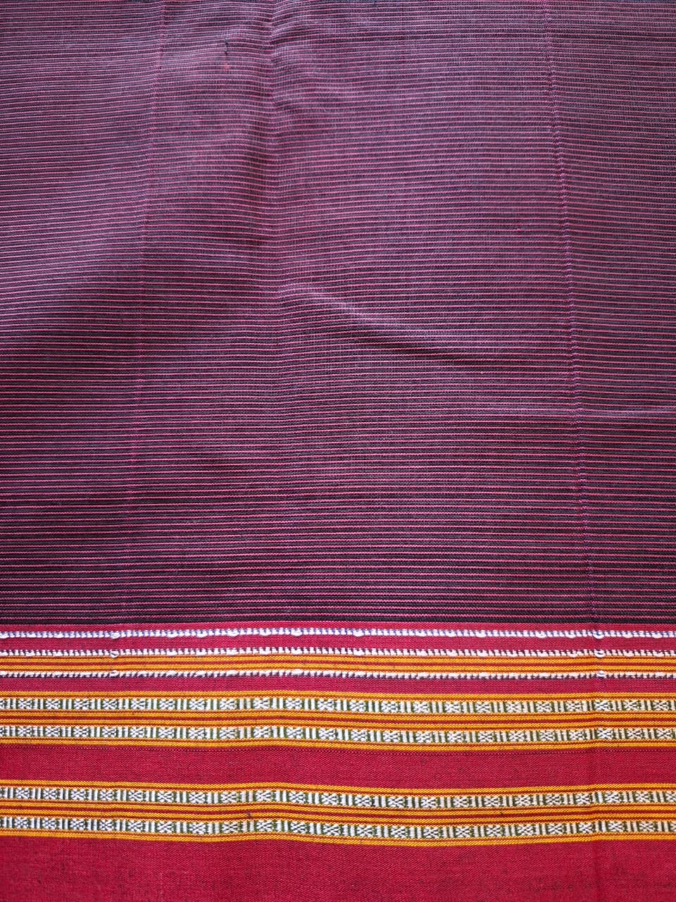 Burgandy-Maroon Ilkal Mercerized Cotton (raasta saree)