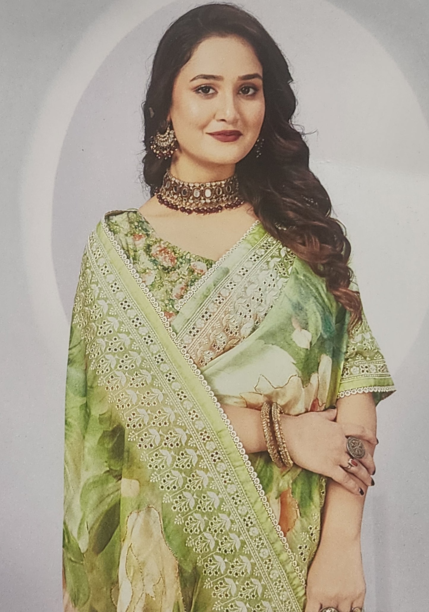 green-Organza-floral-print