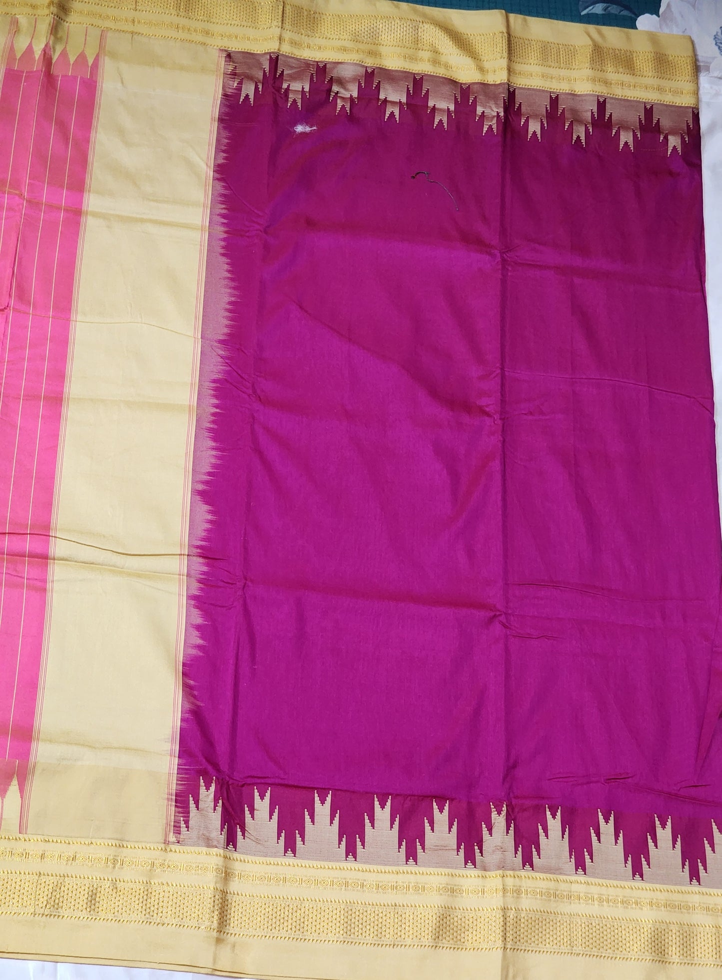 Magenta Ilkal Cotton Saree