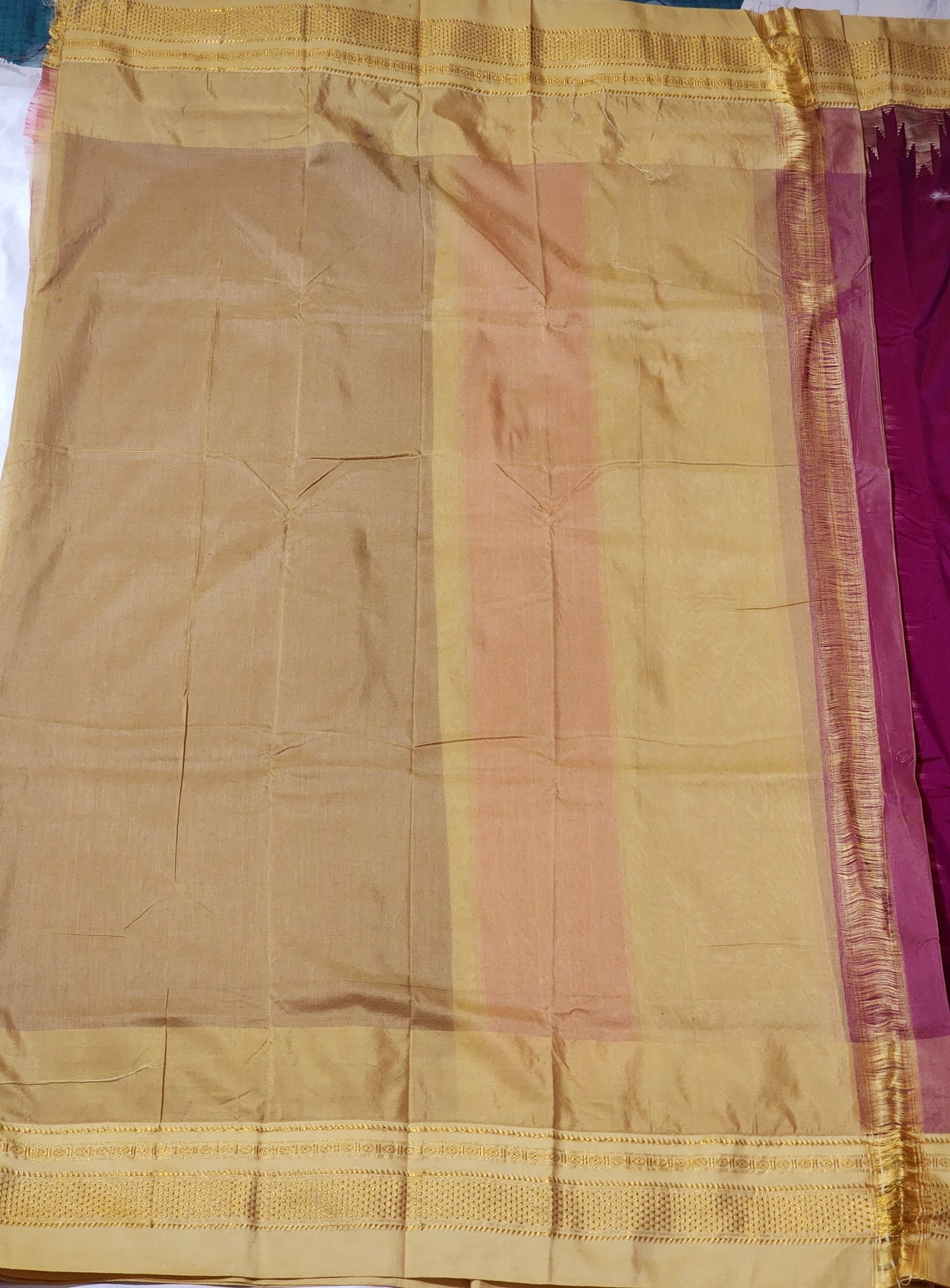 Magenta Ilkal Cotton Saree