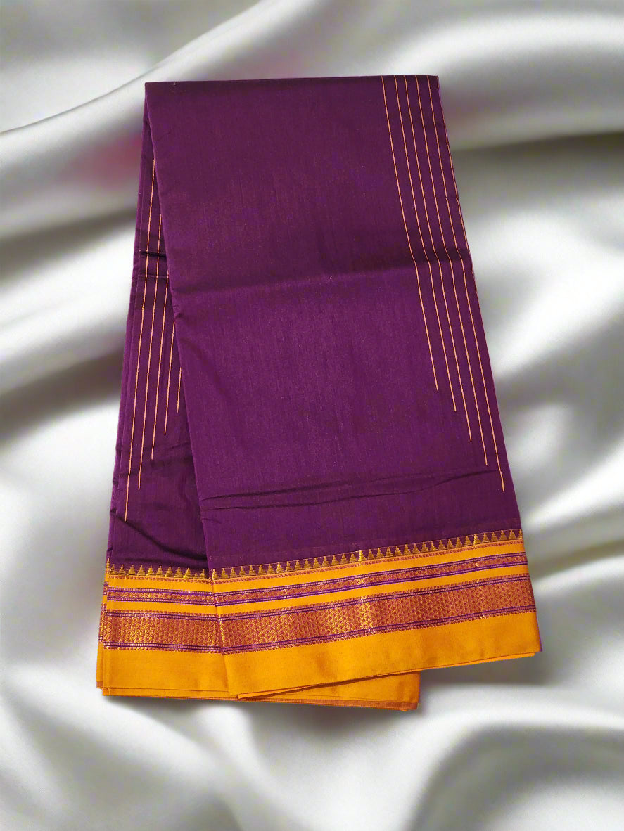 Royal Violet Ilkal Cotton Saree