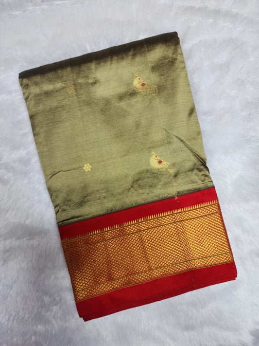 golden-beige-paithani-silk
