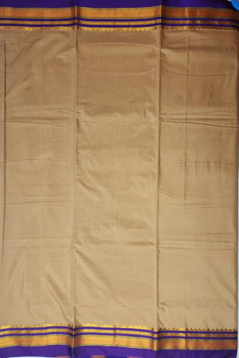 Light Beige Cream Ilkal Saree