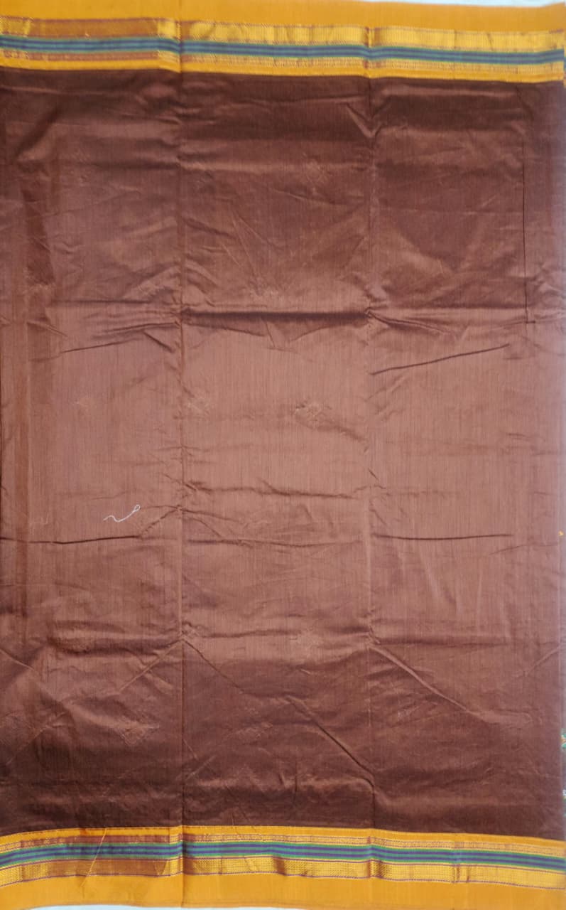 Earthy Brown Ilkal Kasuti Saree