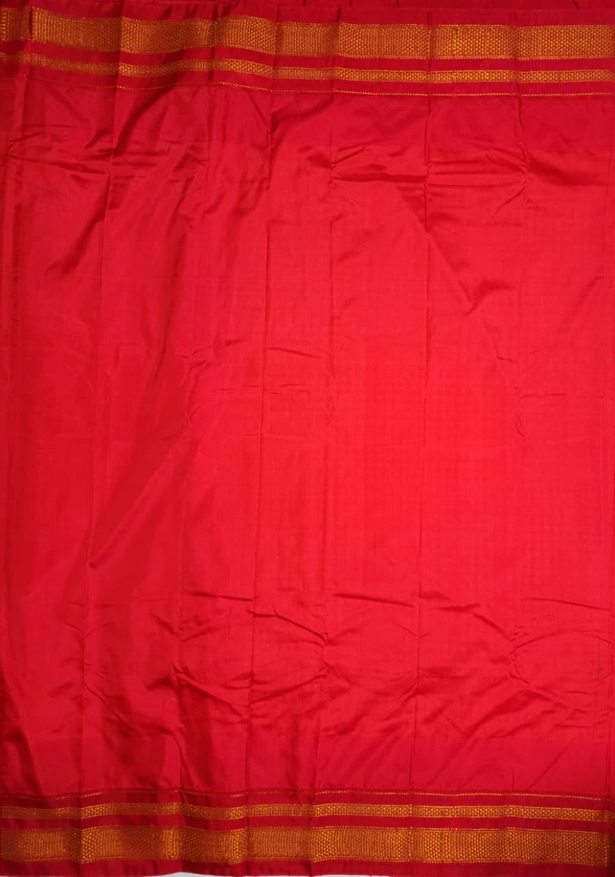 Yellow Thana Gadwal Chadurang Checks Ilkal Saree