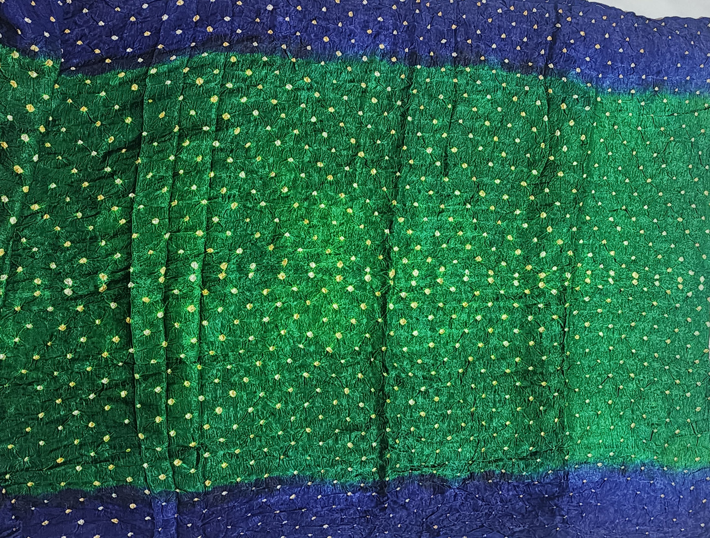 Royal Blue with Golden Zari Pallu Bandani Modal Silk Saree