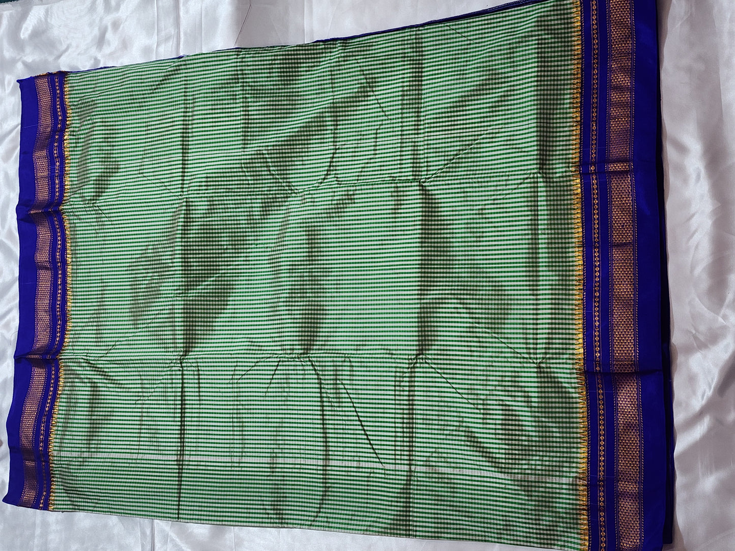 Green-Blue Checks Ilkal Saree