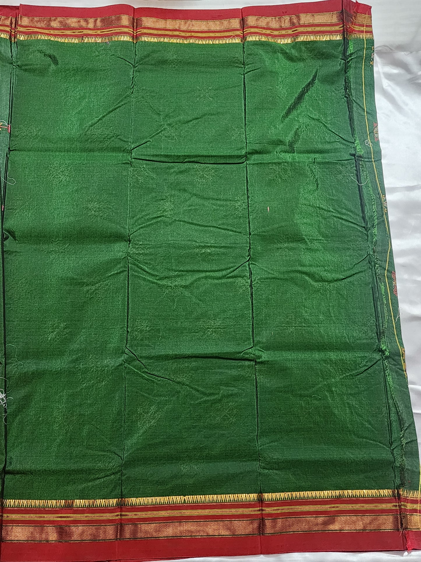 Green Red Ilkal Kasuti Silk Saree