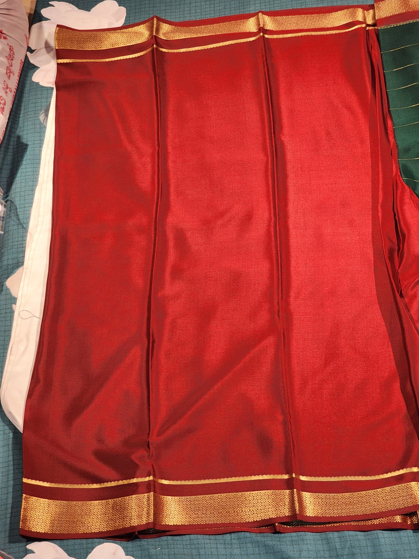 Dark Brown Mysore Silk Saree