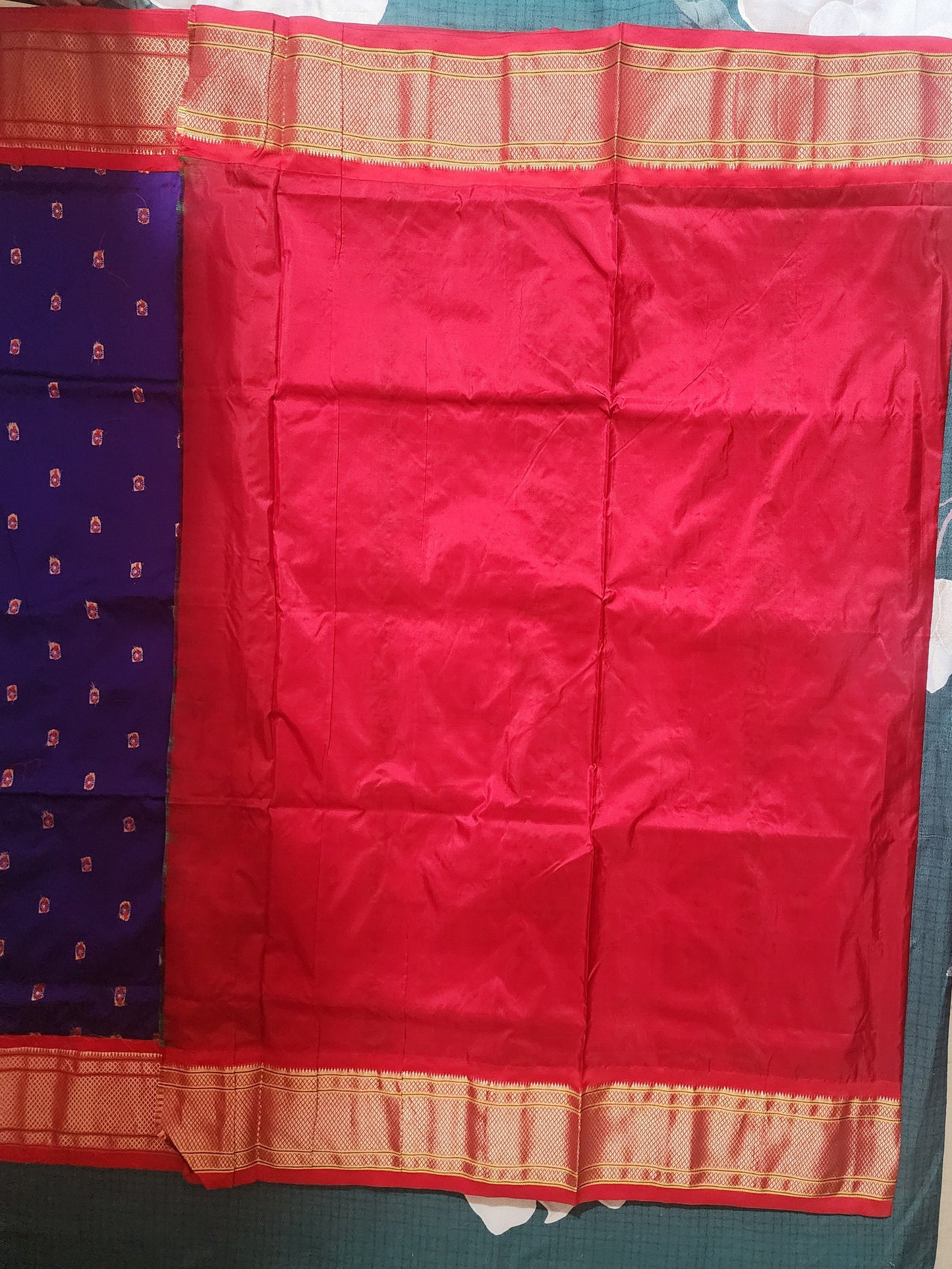 blue-Red-Paithani-Silk