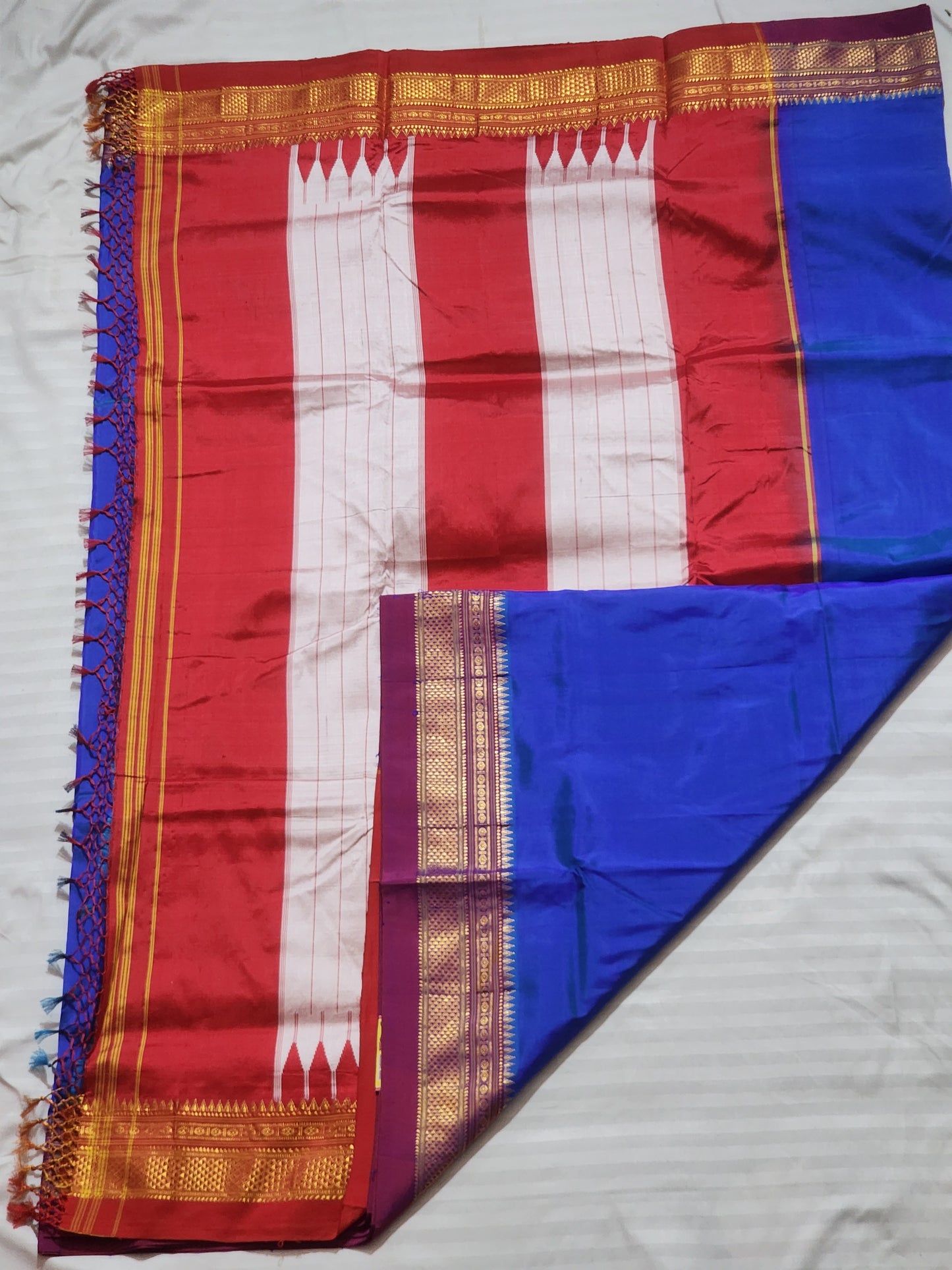 Blue Ilkal silk Saree