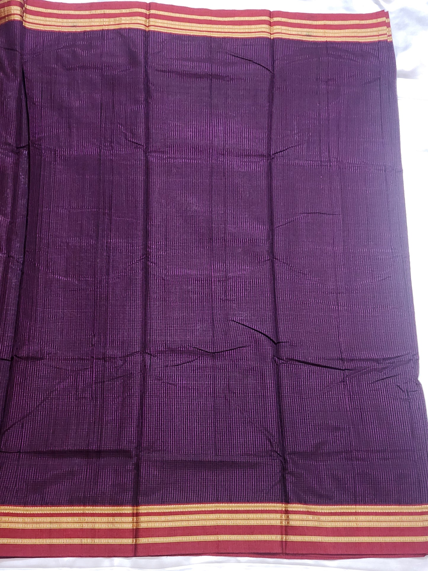 Purple Maroon Ilkal Cotton Saree