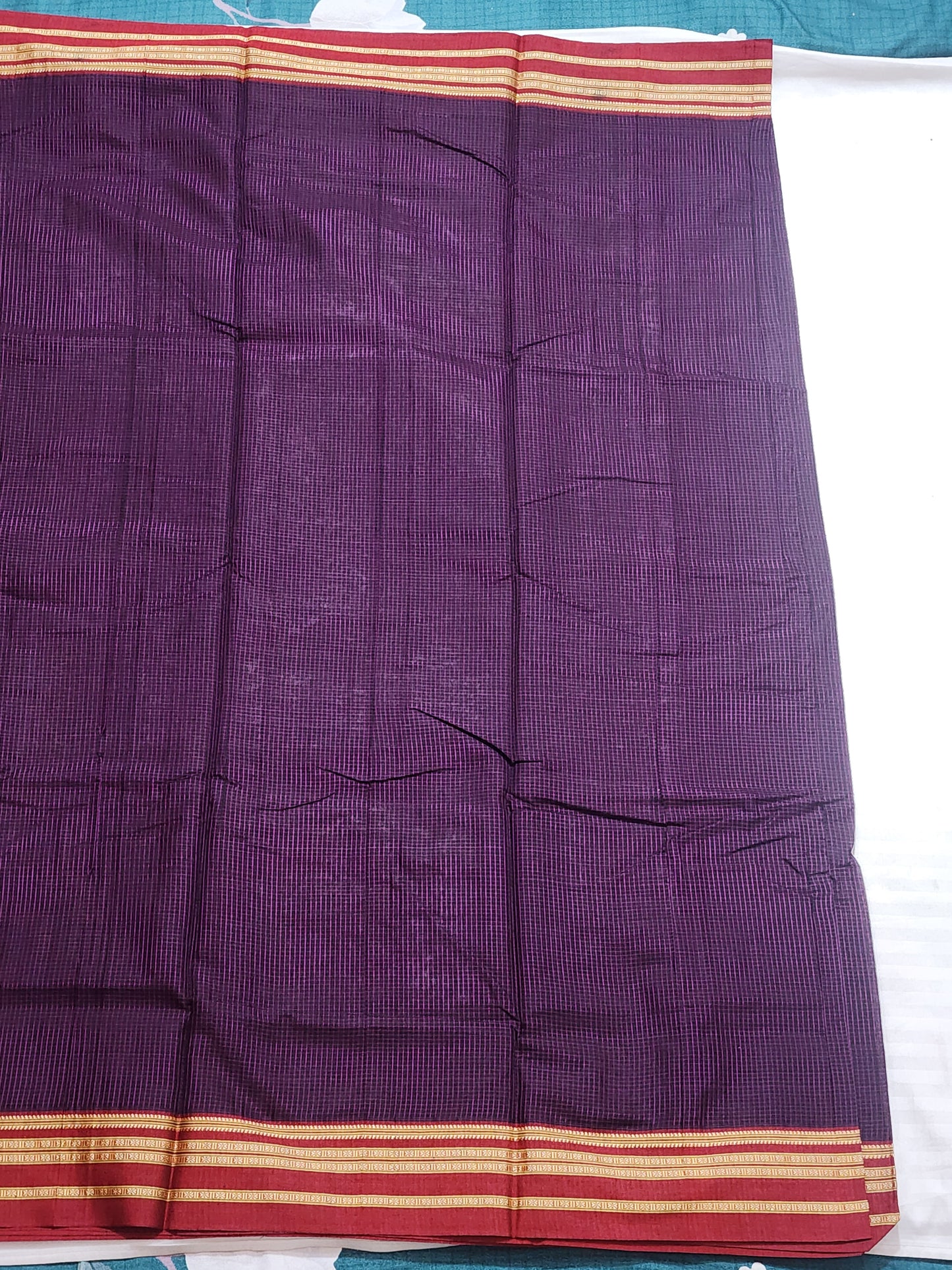 Purple Maroon Ilkal Cotton Saree