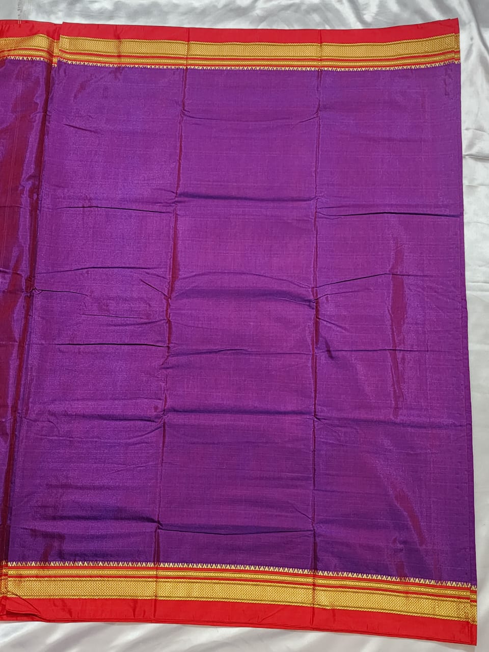 Wine Red Ilkal Cotton Saree