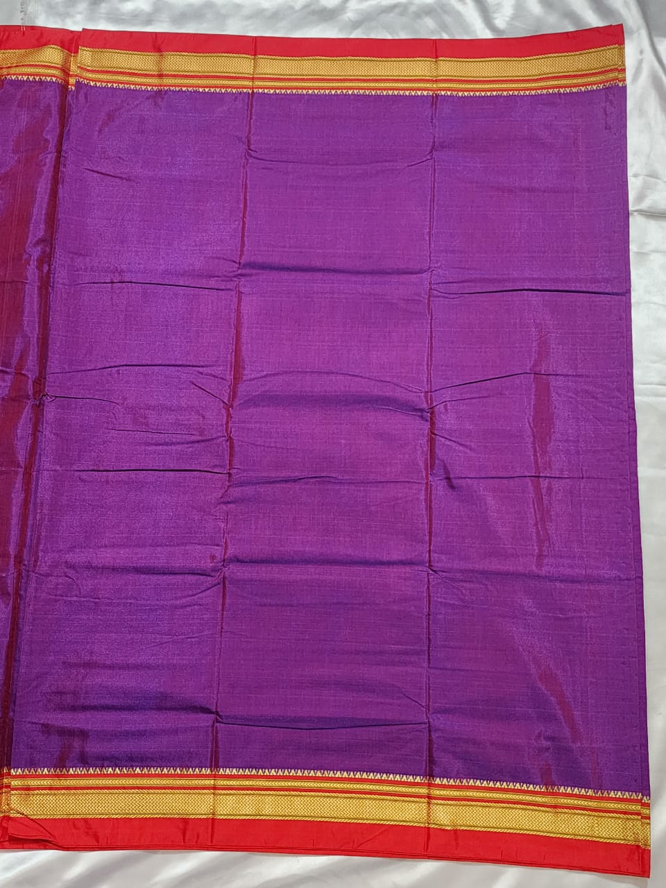 Wine Red Ilkal Cotton Saree