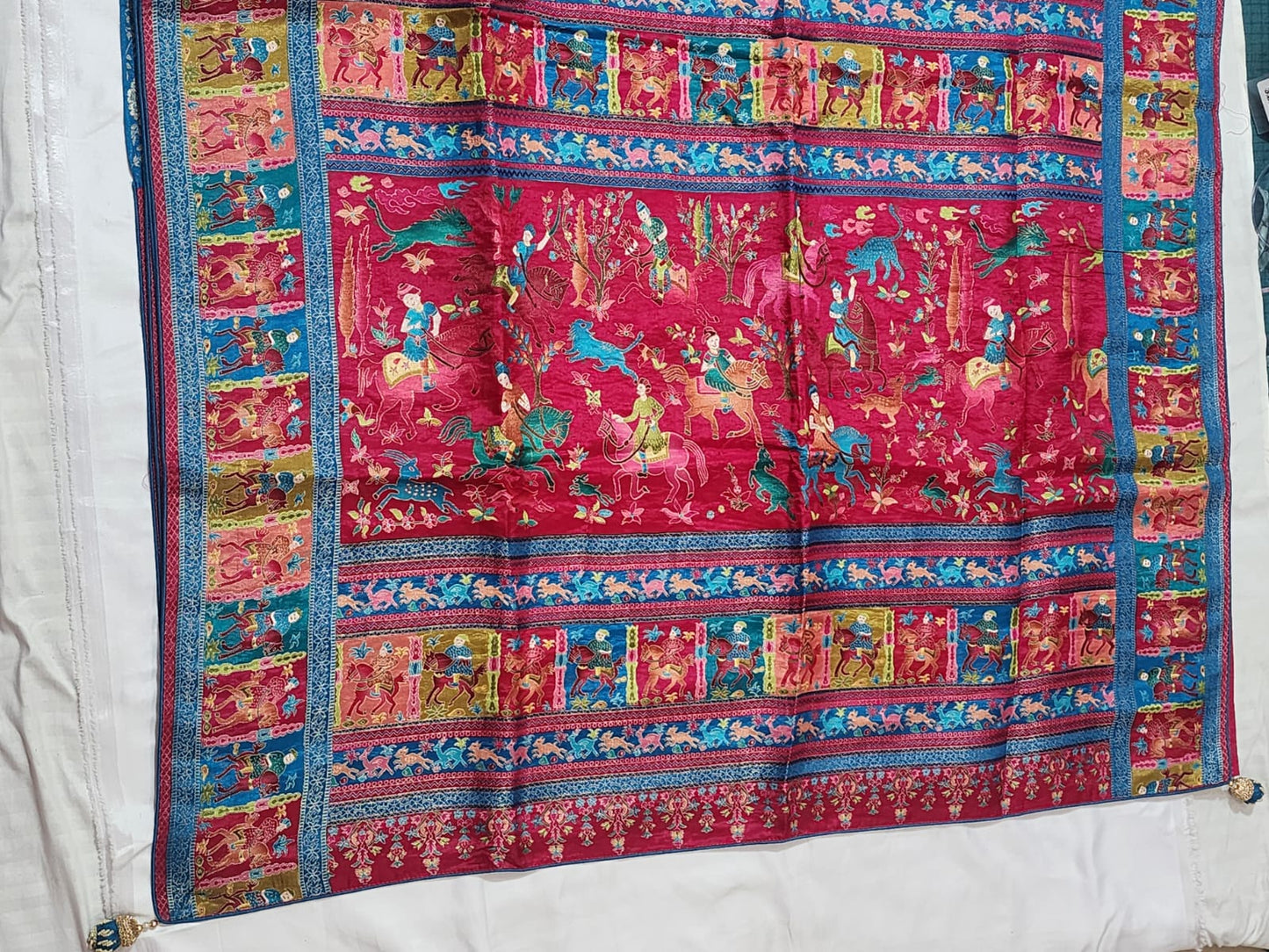 Rani Pink Body Dola Silk Saree