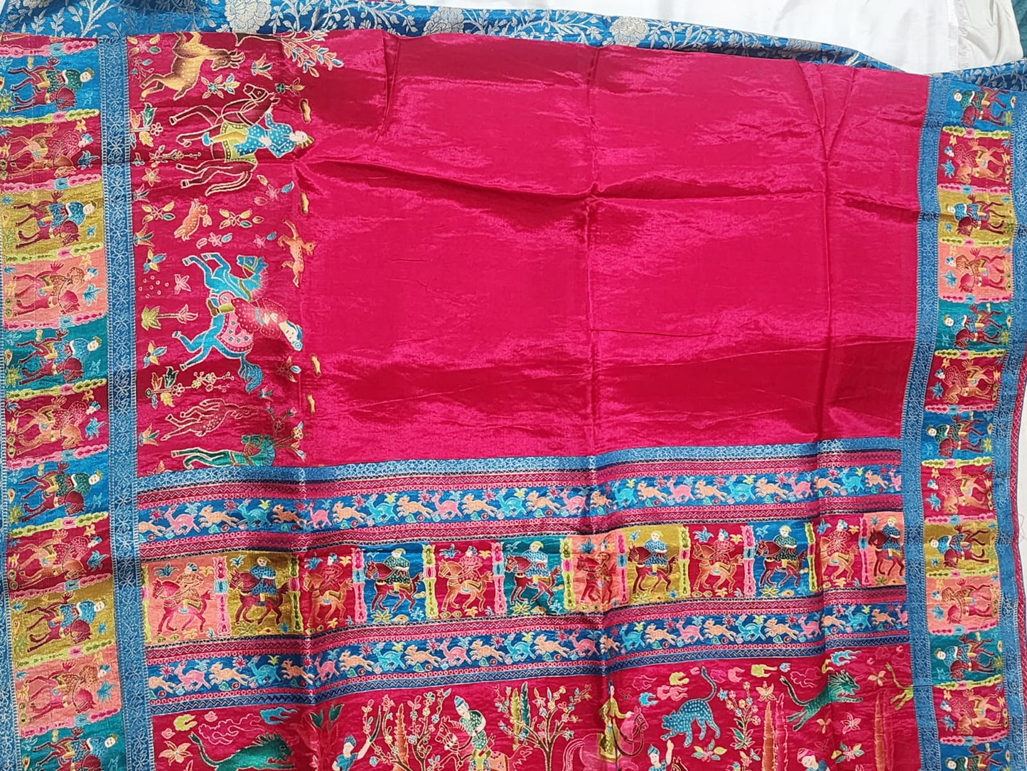 Rani Pink Body Dola Silk Saree
