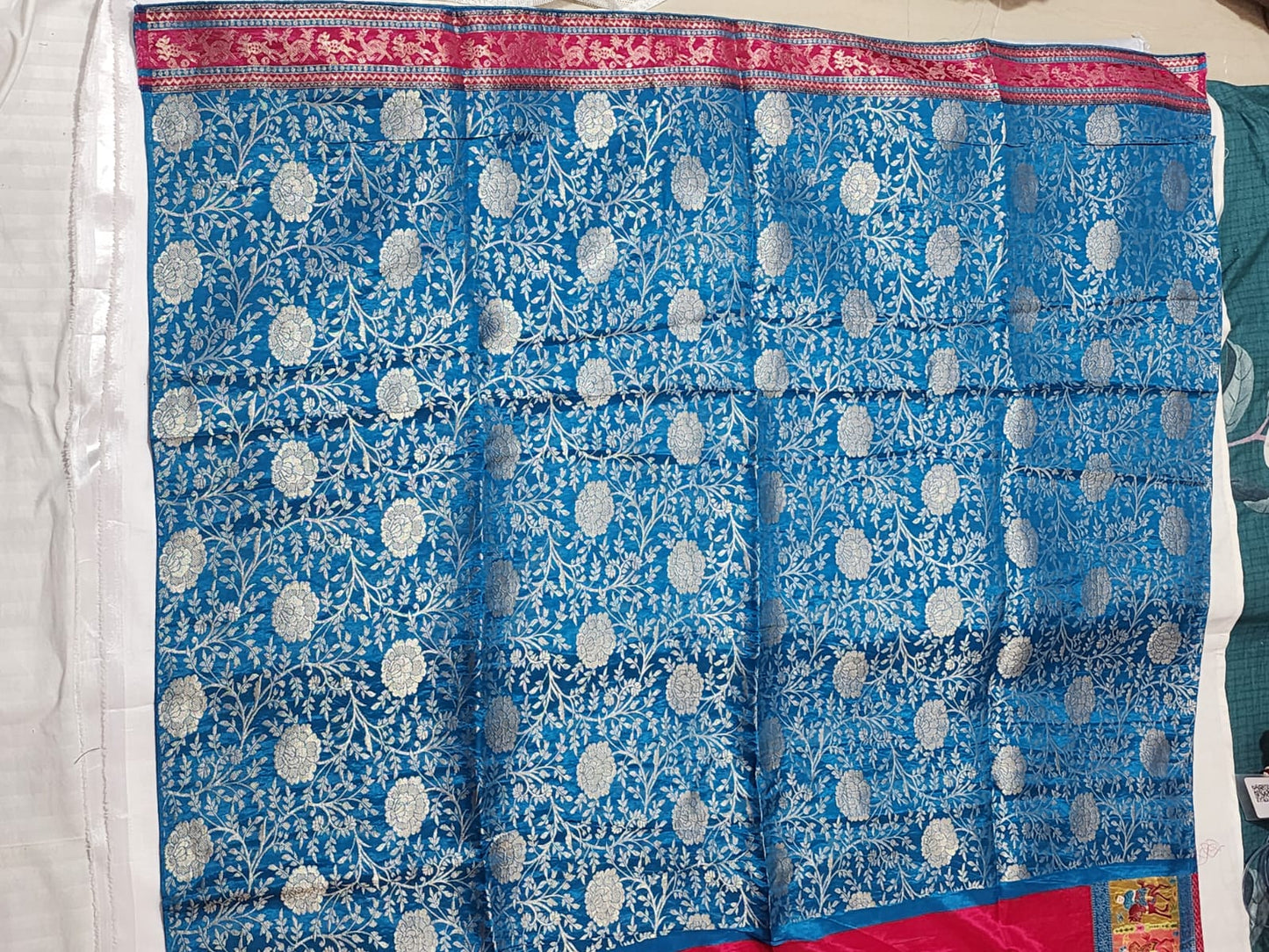Rani Pink Body Dola Silk Saree
