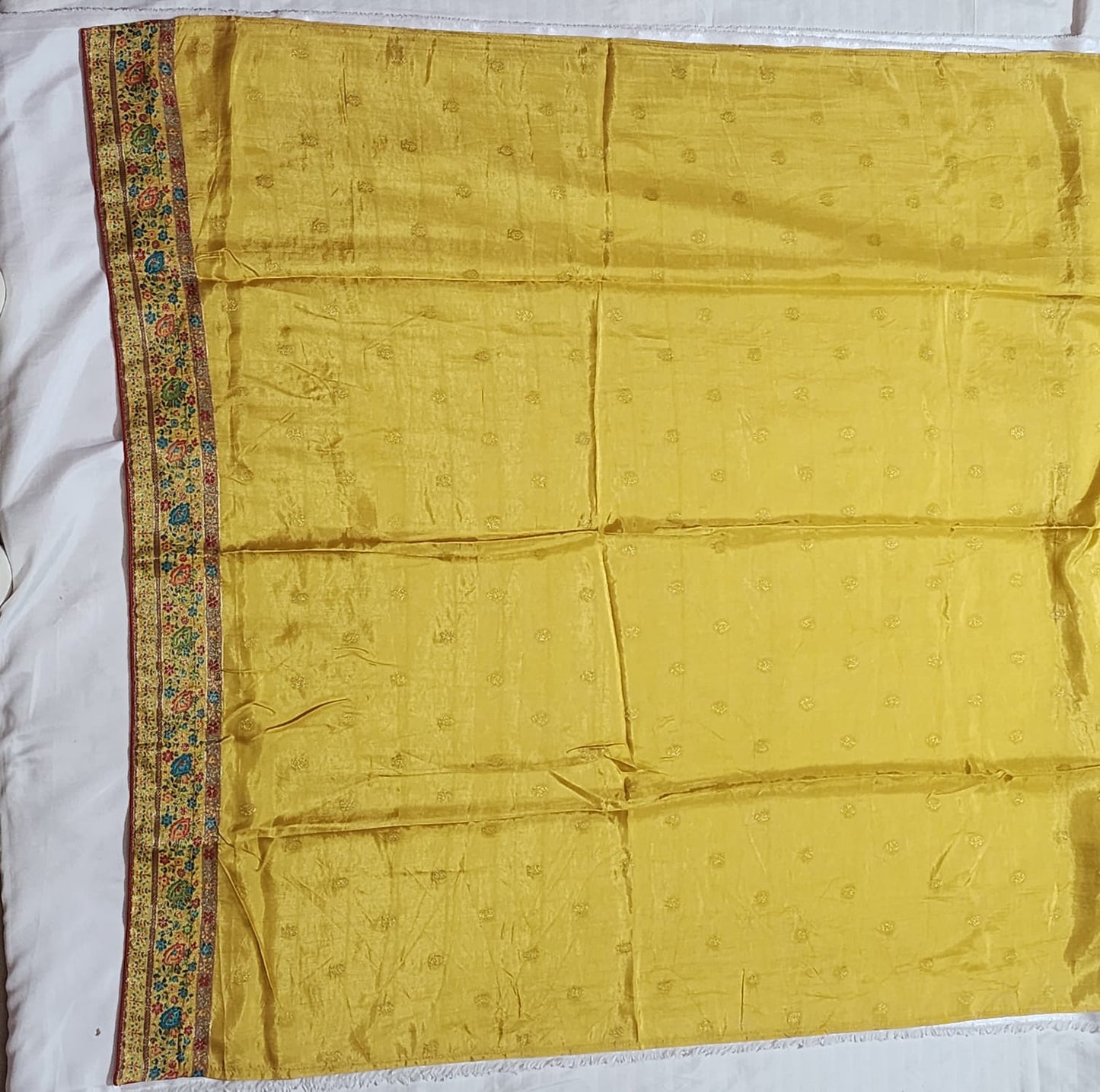 Yellow Dola Silk Saree
