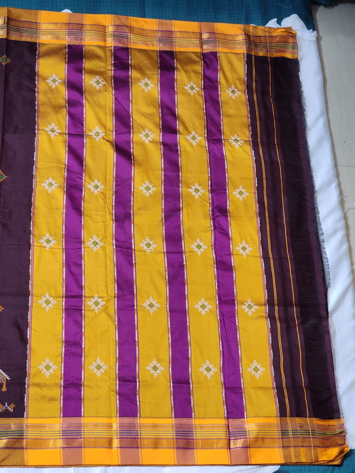 Deep maroon Ilkal Cotton Saree