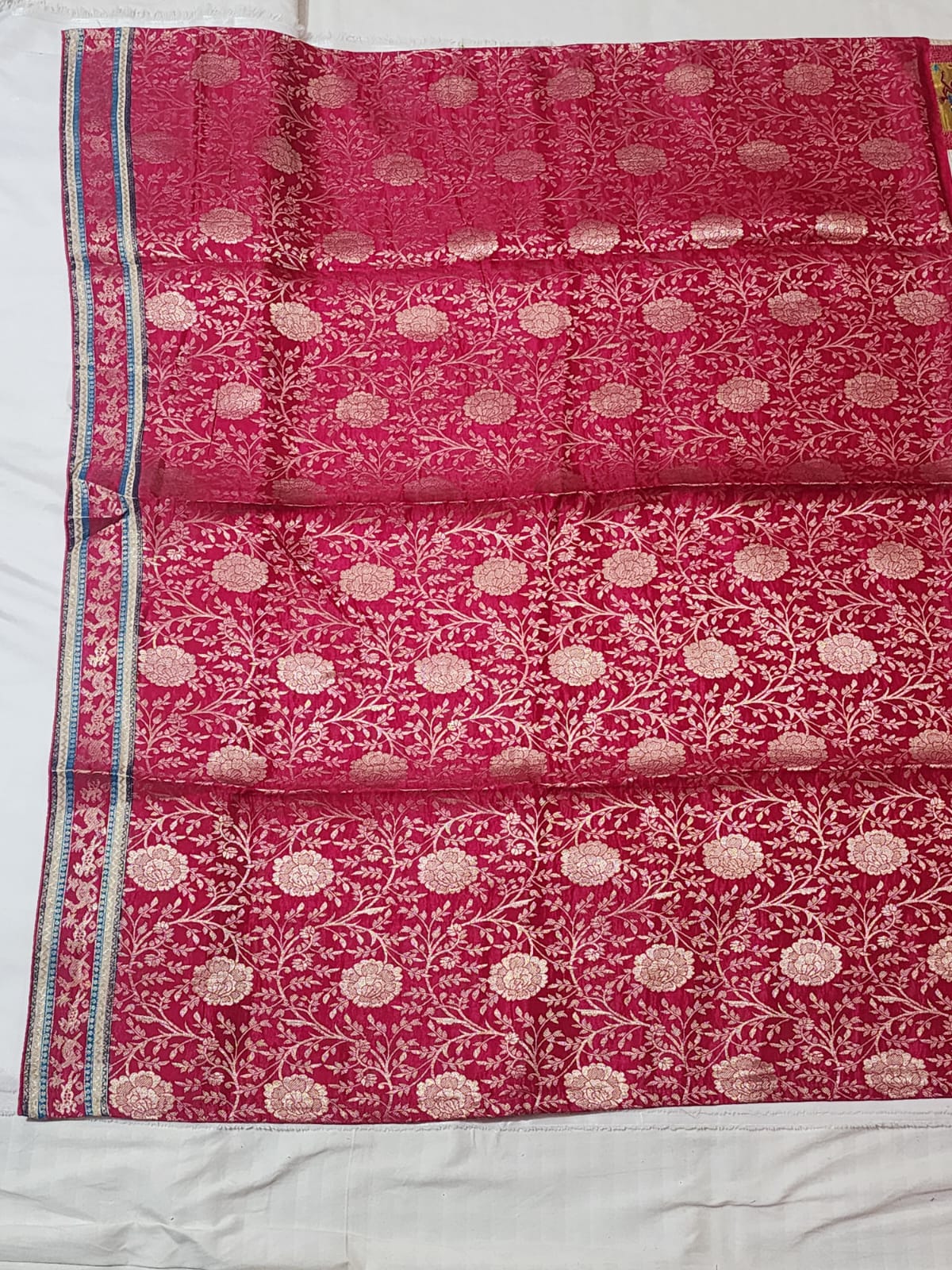 Ivory base Dola Silk Saree