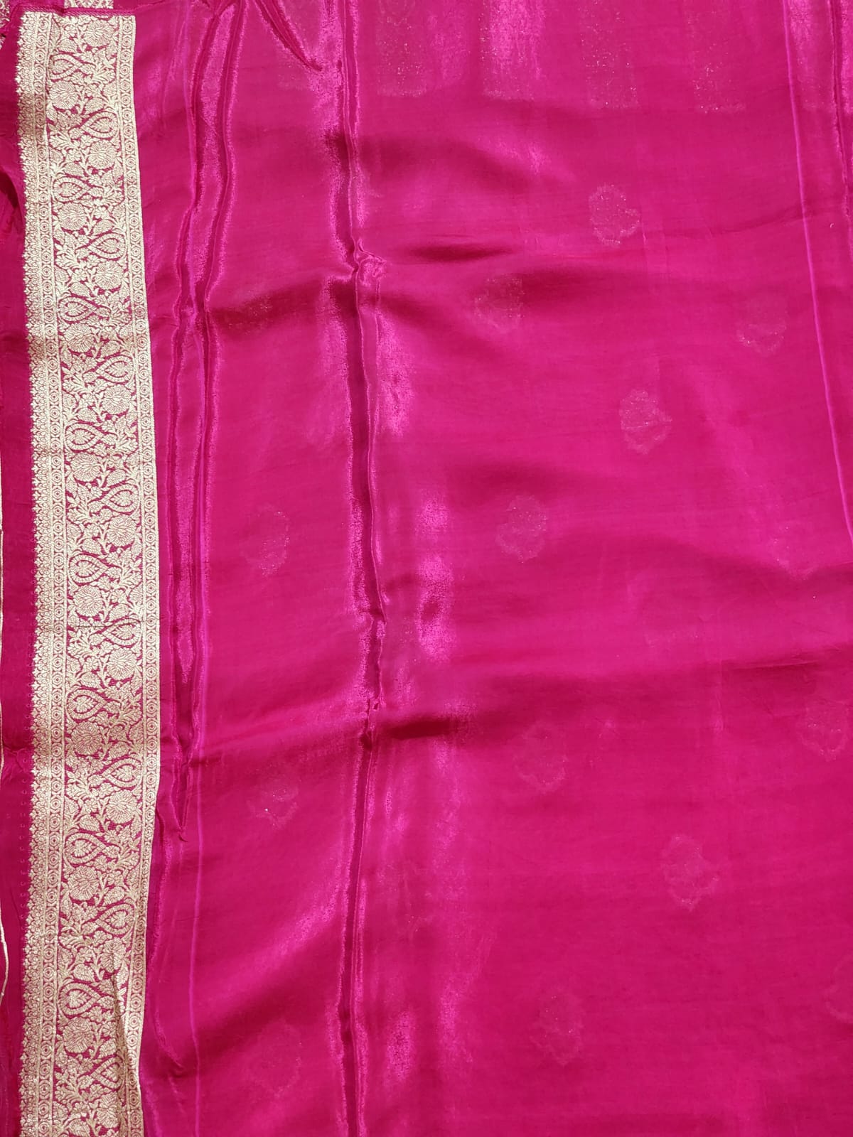 Royal Ruby – Maroon Banaras Silk Saree with Traditional Gold Zari Border