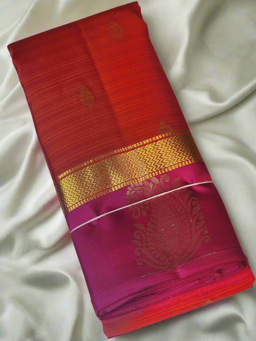 Radiant Pink Gadwal Silk Saree