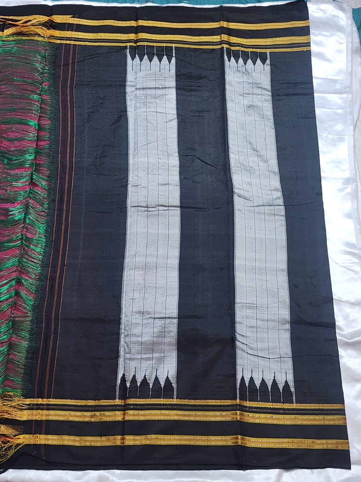 Wine black Ilkal Viscose Silk Saree