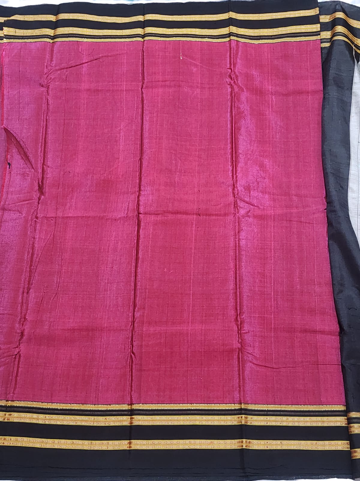 Wine black Ilkal Viscose Silk Saree