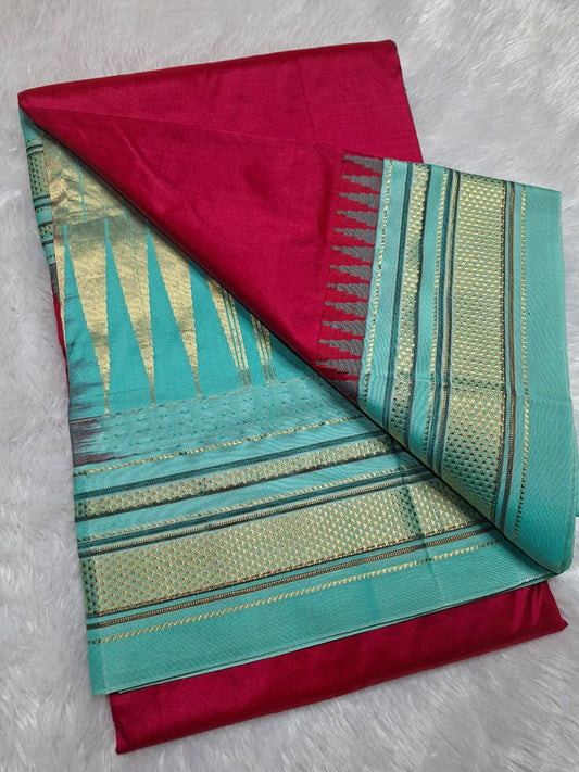 Red-Sea Blue/Green Ilkal Silk