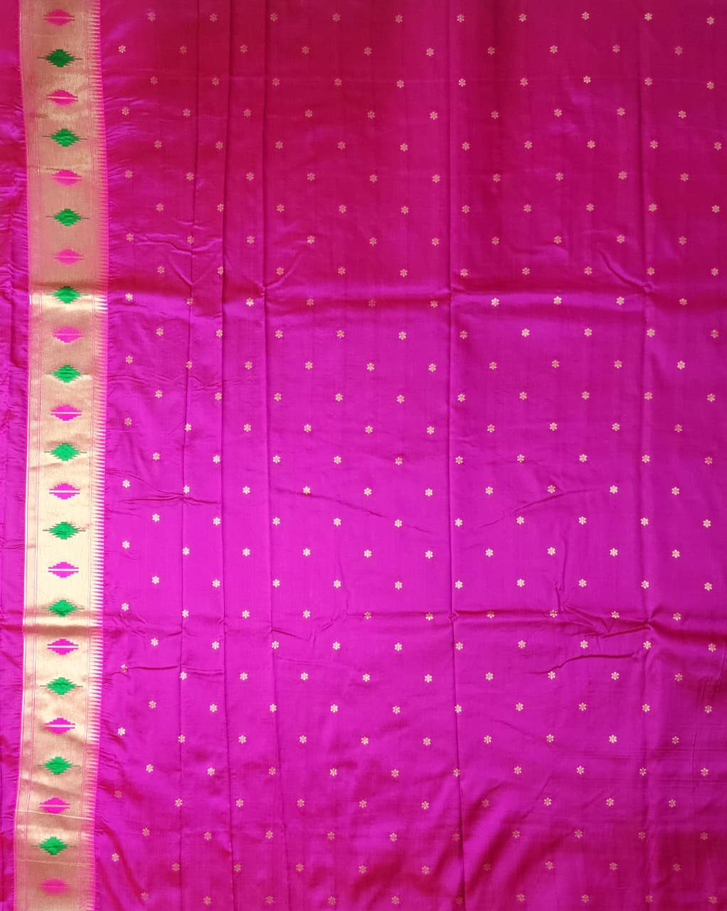 Magenta Pink Soft Silk Paithani Saree