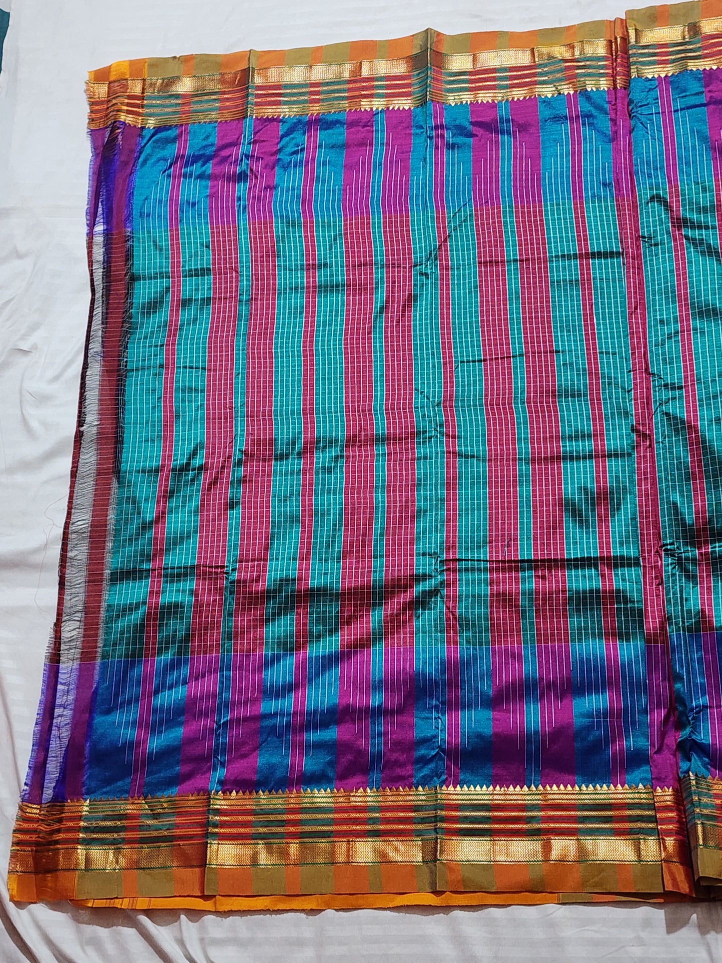 Puprle blue ilkal silk saree