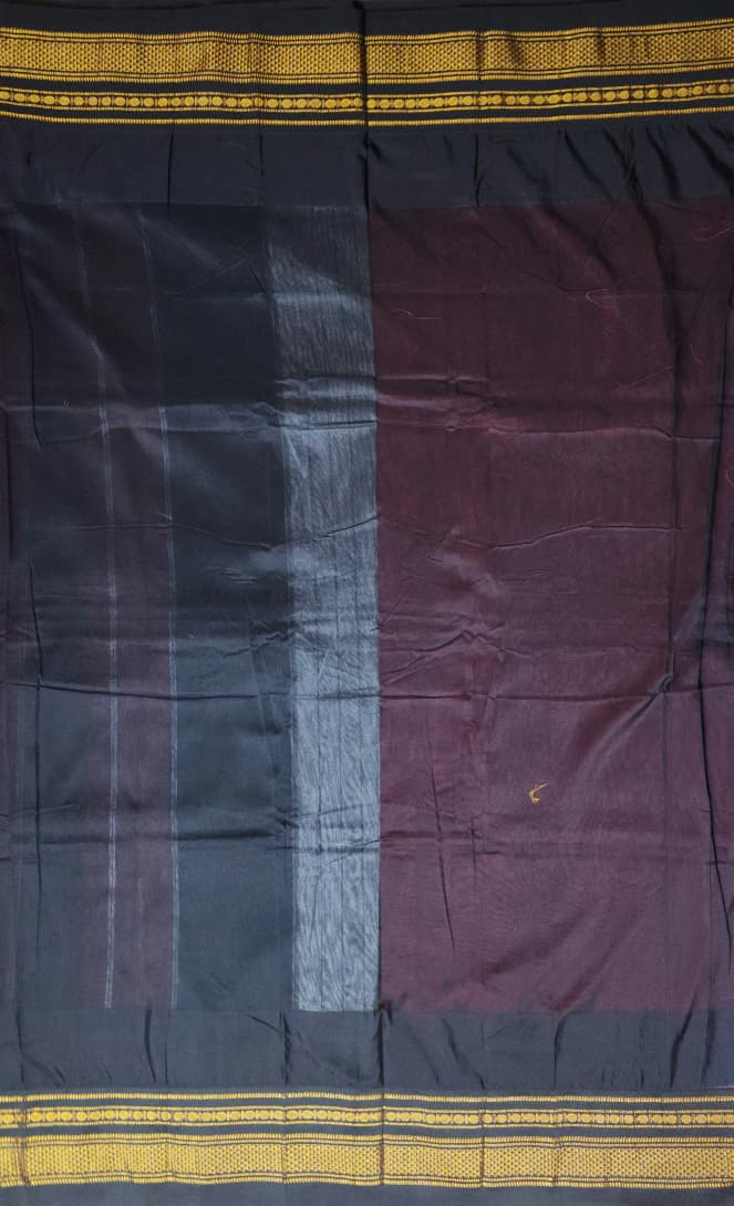 Black & Red Tana Gadawal Ilkal Cotton Saree