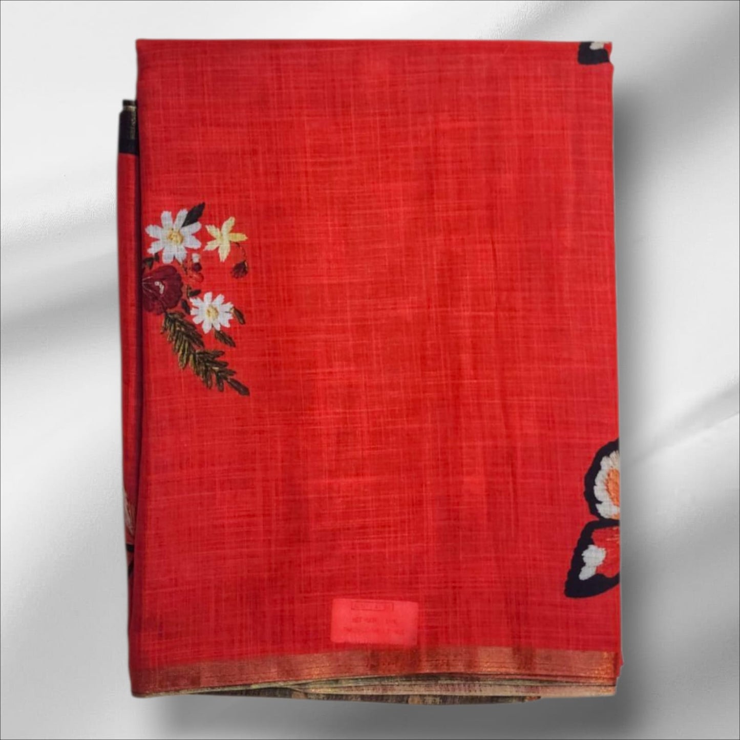 Red-Cotton-Butterfly-Print