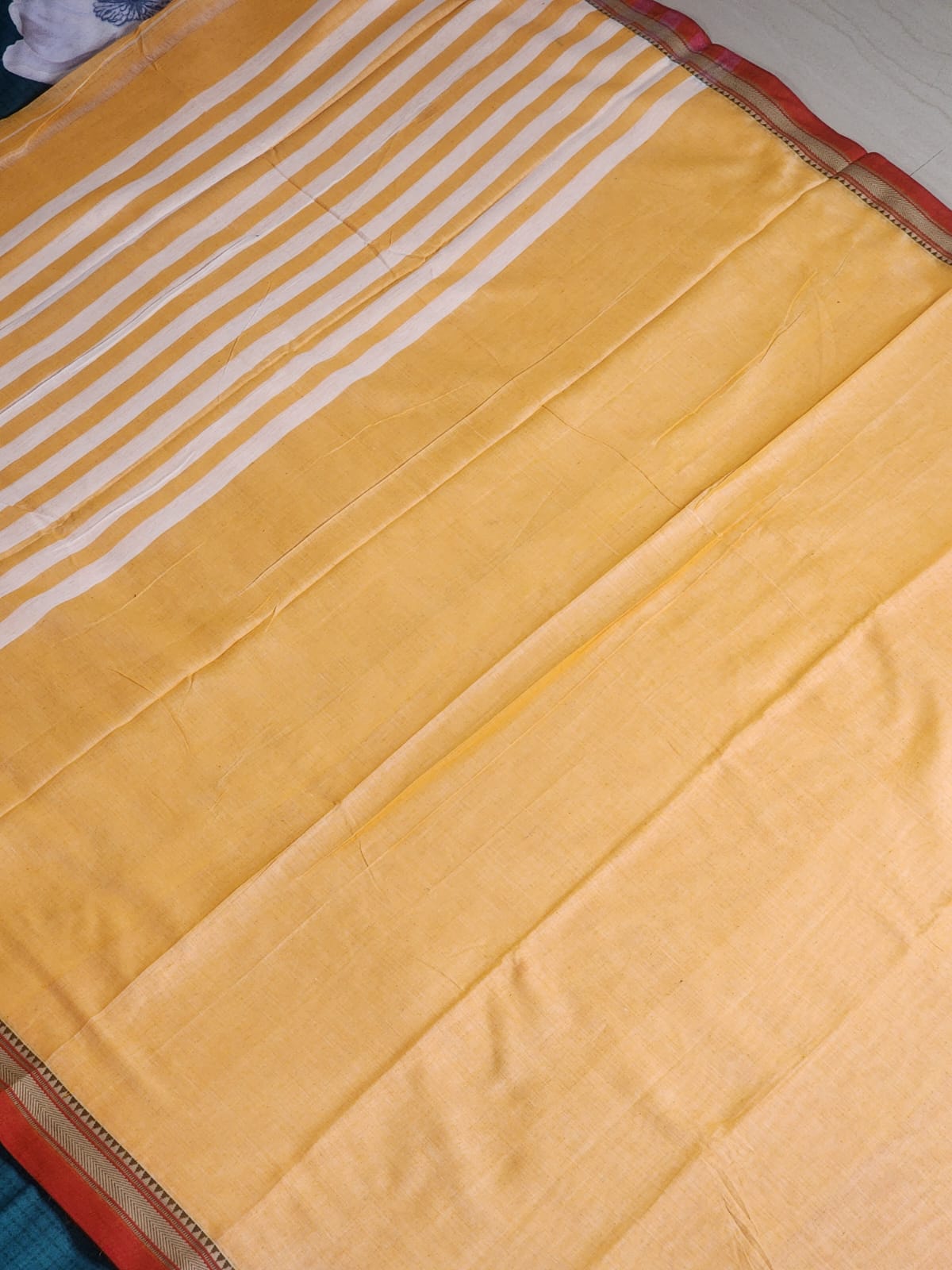 Mustard Yellow Ilkal saree