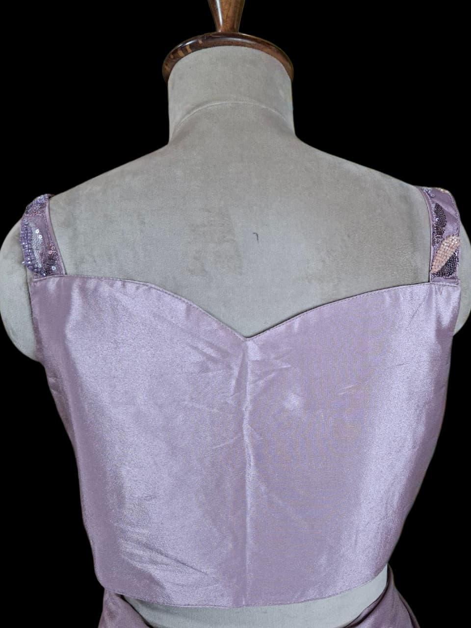 Lavender Leaf – Party Wear Saree with Embroidered Blouse