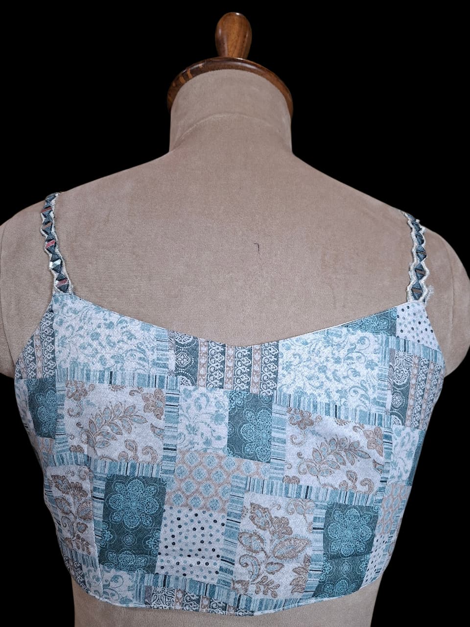 Mirror Charm – Patchwork Saree with Designer Blouse