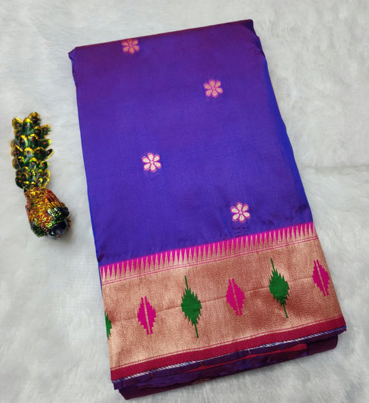 Royal Purple Soft Silk Paithani Saree
