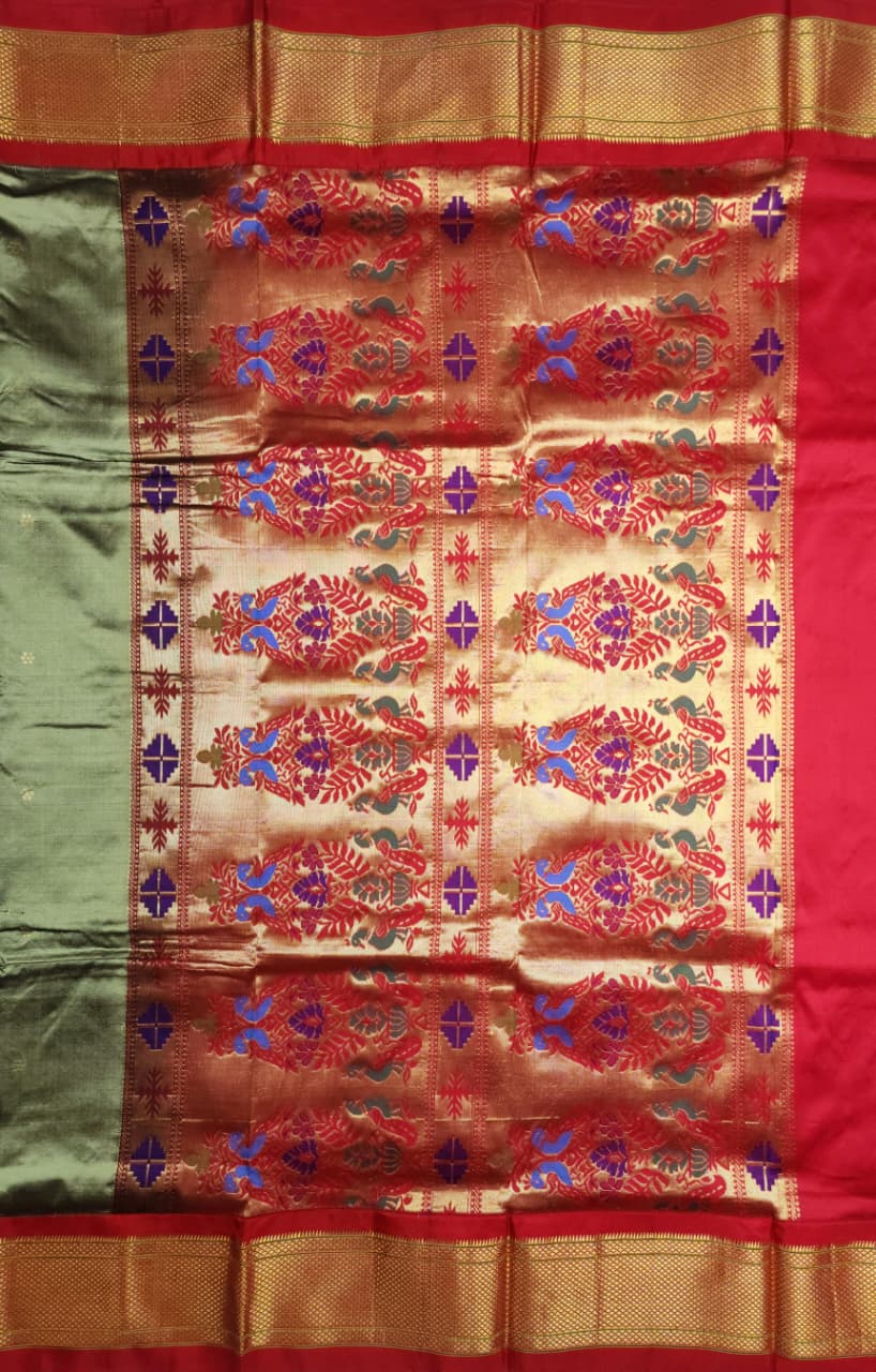 golden-beige-paithani-silk