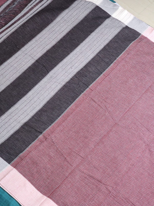 Maroon Checks Patteda Anchu Ilkal Saree