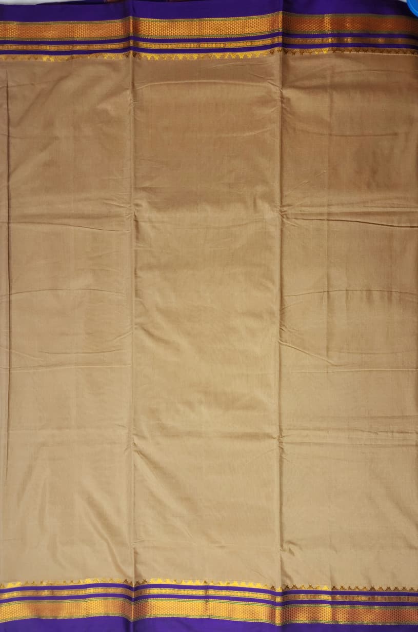 Light Beige Cream Ilkal Saree