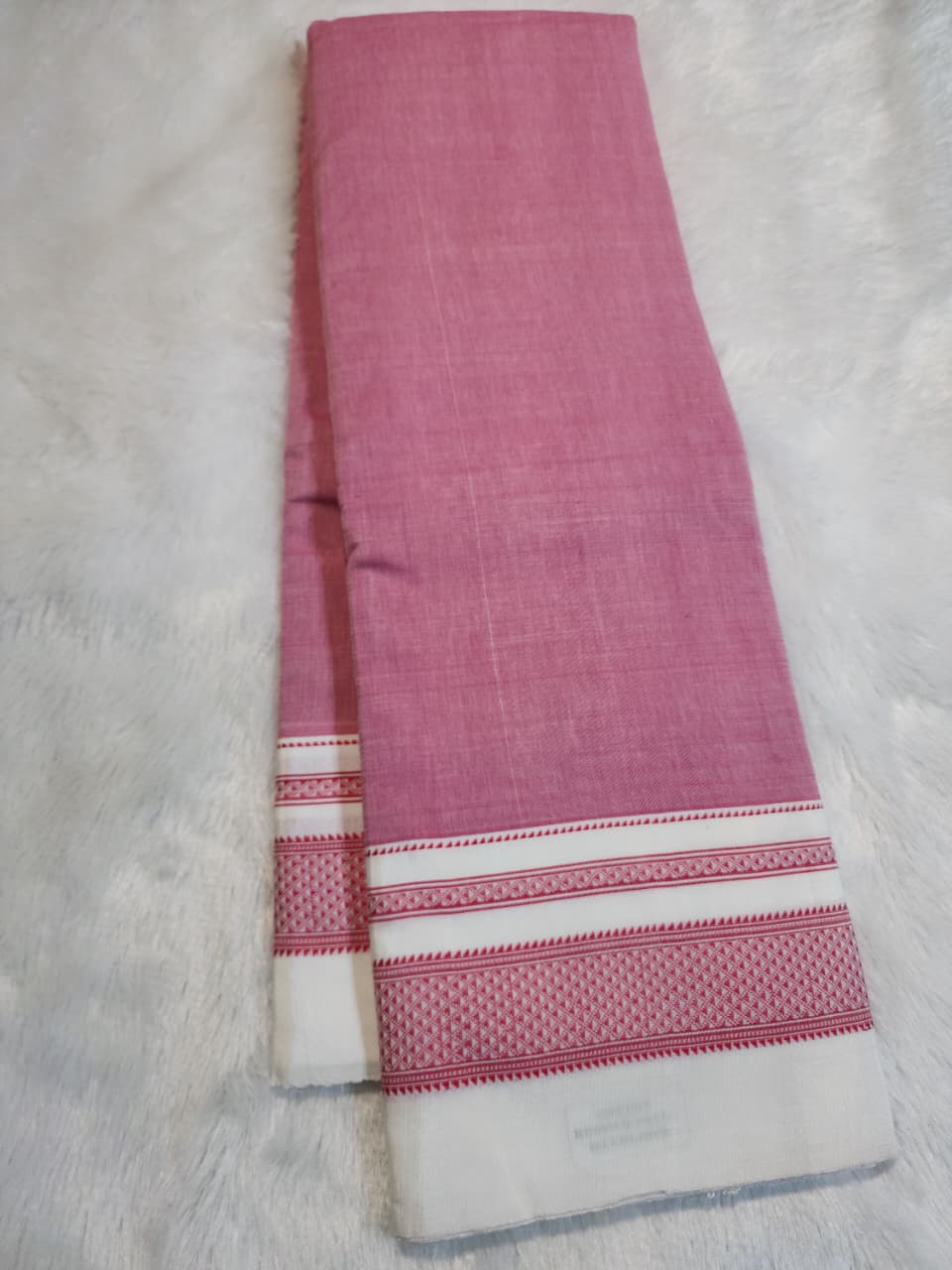 Rose Pink Ilkal Cotton Handloom Saree with Silk Pallu