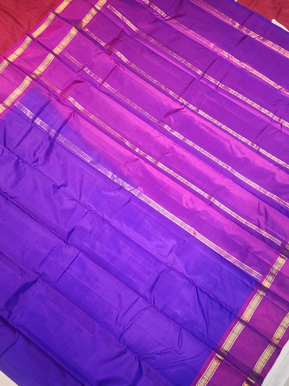 Majestic Purple Gadwal Silk Saree