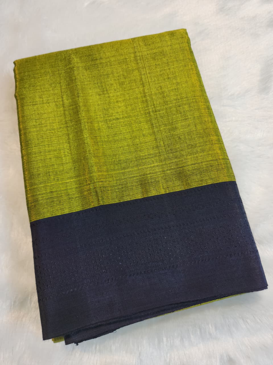 olive green Ilkal Viscose Handloom Saree with Silk & chikki Paras Border Pallu